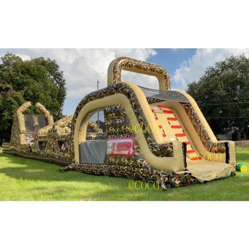 Free ship to sea port,20x4m Event adult Giant inflatable obstacle course,speed running game boot camp obstacle course