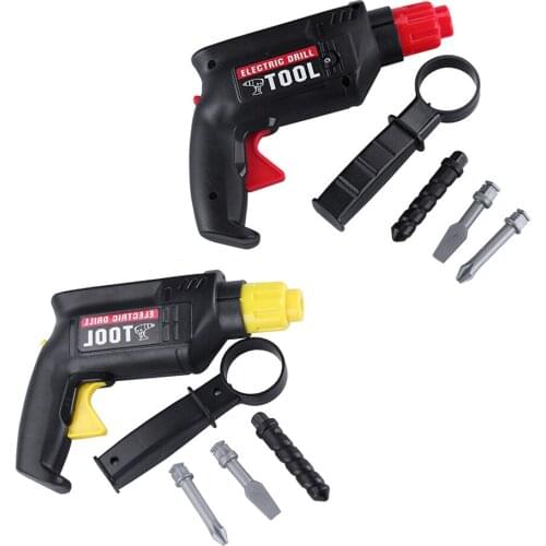 Childrens Simulation Electric Drill Toy Repair Tools High Quality ABS Material Free Three Drill Bits Can Turn Left And Cool