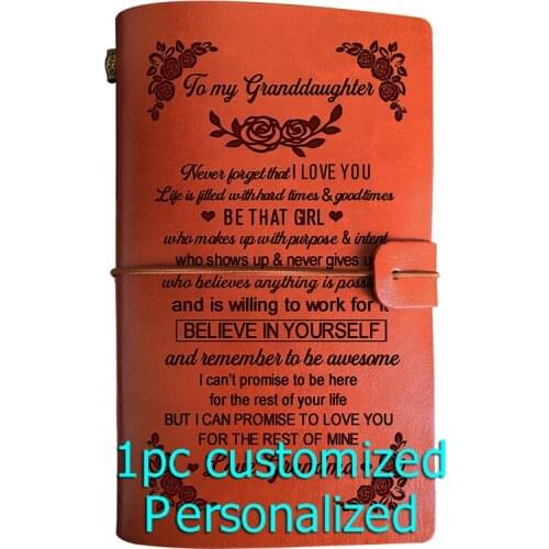 Engraved Leather journal personalized gifts to my husband BJ236 Customized Notebook A5 Dropshipping Supplier US Store Diary