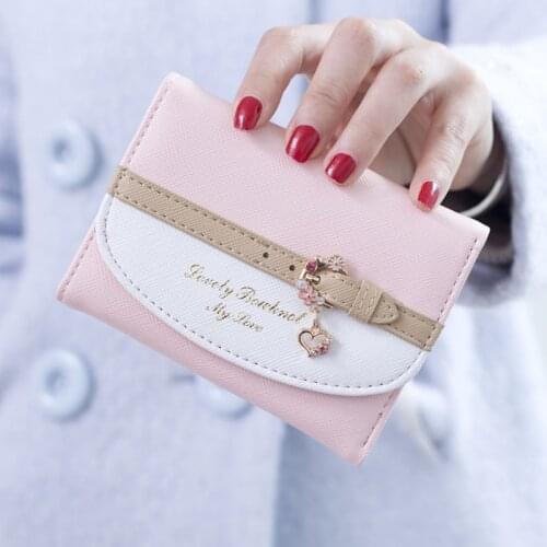 Small Pu Leather Clutch Handbag Fashion Lovely Money Bag Women Lady Girl Cute Mini Wallet Elegant Card Holder Coin Purse