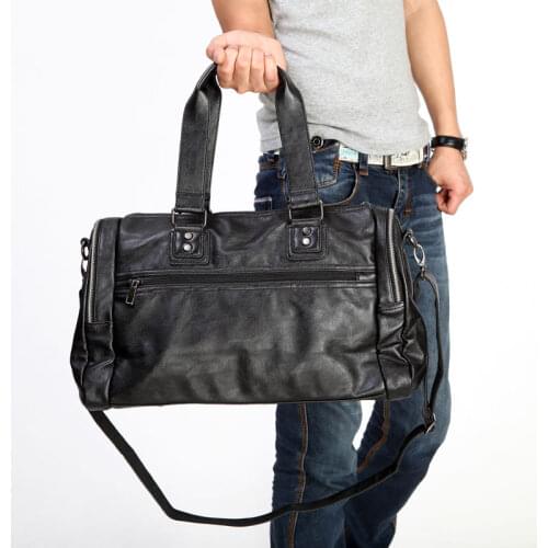 Molle Pouch Large Capacity Male PU Leather Travel Bag Casual Luggage Bag Multifunction Shoulder Bags Handbag Crossbody Bolsos