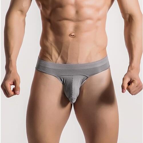 Men Sexy Low Rise Briefs U-Bulge Comfortable BreathableThong T-Back Panties Fashion Sexy Bikini Underpants Thong Male