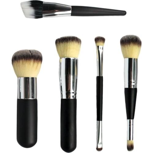 5/Pcs Makeup Brushes Set Powder Foundation Eyeshadow Make Up Brush Kits Cosmetics Soft Persian hair With PU Leather Case12Pc