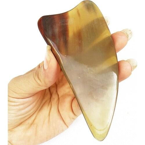 New 1pc Natural Buffalo Horn No Stress Guasha Massage Tool Acupuncture SPA Therapy Gua Sha Massager Scraping Board Health Care