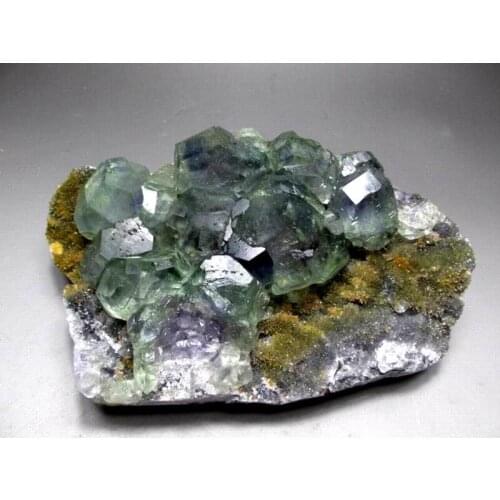 1379g New Find!!! Blue-Green Fluorite Cluster on Matrix - crystals and stones healing Mineral specimen Home Decor feng shui