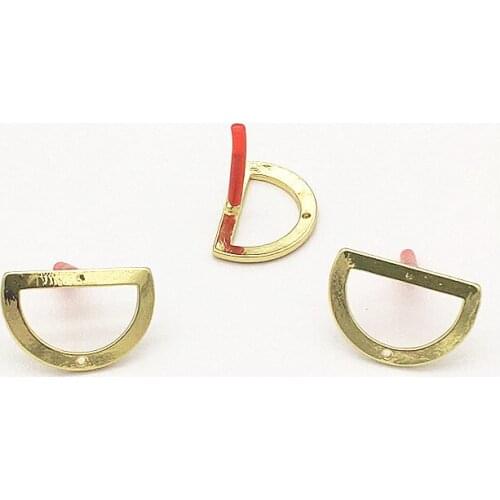 New Arrival! 14x21mm 100pcs Zinc Alloy Half Round shape Ear studs for Handmade Earring DIY Parts,Jewelry Findings & Components