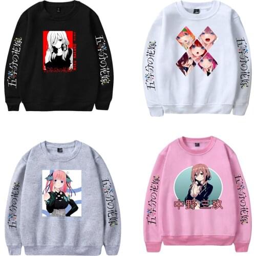 New Printing Comic The Quintessential Quintuplets O-Neck Tops Round Collar Sweatshirts Fashion Boys Girls Casual Teenager Tops
