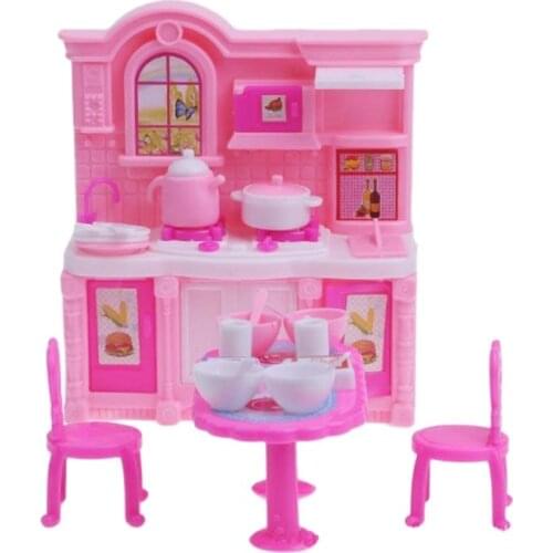 Wholesale 10 sets Mini Kitchen Toys Plastic Simulation Home Appliances Play House Toys Doll accessories Toy set gifts for girls
