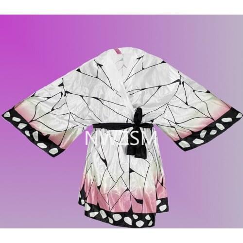 Anime Demon Slayer Kimetsu no Yaiba 3D Printing pajamas Japanese Anime Kimono Haori Yukata Kochou Shinobu Cosplay