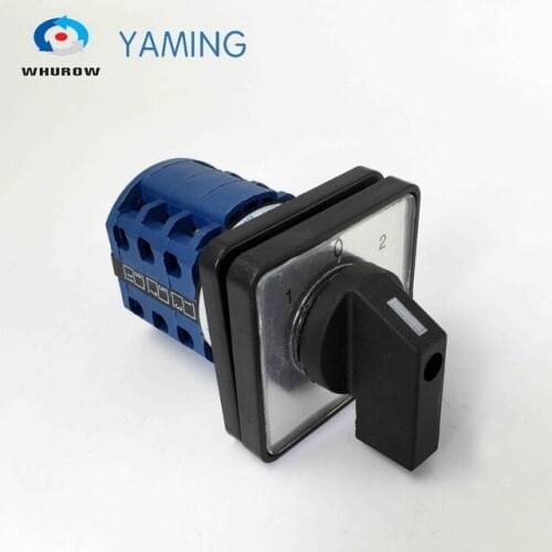 Rotary switch YMW26-20/3 Ui 690V Ith 20A 3 poles 3 Positions 12 Terminals selector changeover cam switch sliver contact