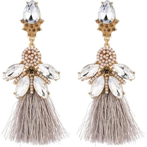 New Bohemian Bee Design Long Thread Tassel Drop Earrings for Women Girls Holiday Jewelry Gift