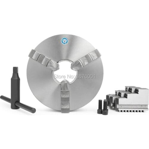 3 Inch K11-80 3 Three Jaw Mini Lathe Chuck Self-Centering 80mm Manual linkage +Wrench+ Internal Jaw+External Jaw