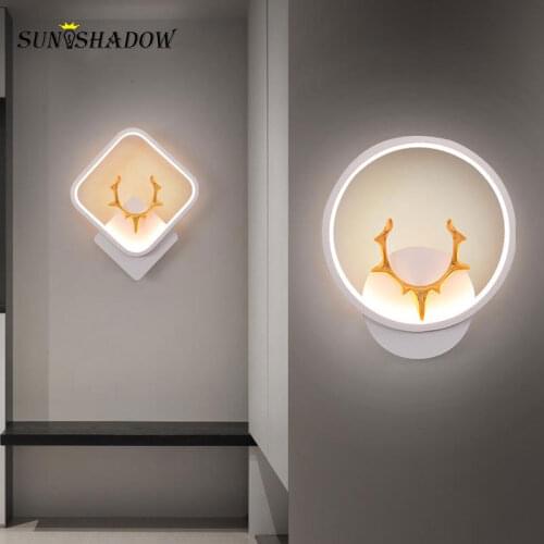 Round&Square Modern Wall Light For Bedside Led Wall Lamp For Aisle Corridor Luminaires Living Room Bedroom Dining Room Fixture