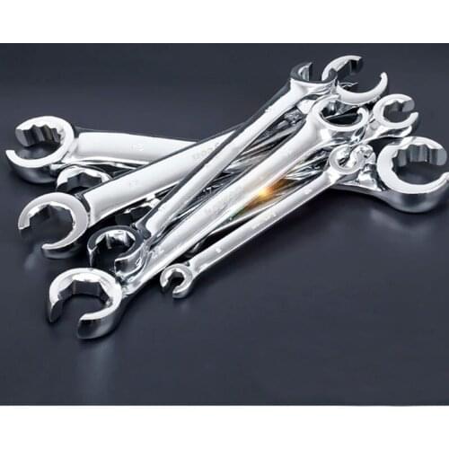 One Pcs Universal Wrench Metric Double Headed Open End Wrench High Carbon Steel for Oil Pipe Tubing Spanner Car Repair Tools