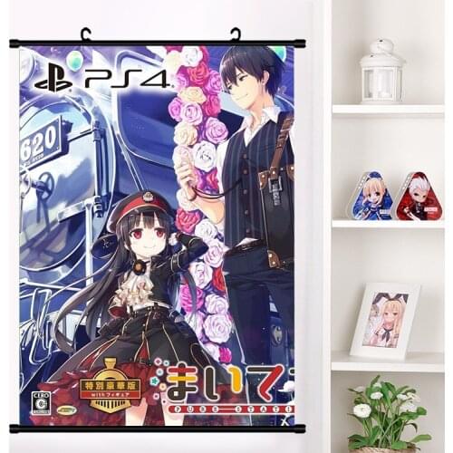 Japan Anime Maitetsu Migita Hibiki Minokasa Nagi Sexy Cosplay Wall Scroll Mural Poster Wall Hang Poster Otaku Home Decor Gift