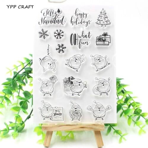 YPP CRAFT Lovely Santa Claus Transparent Clear Silicone Stamps for DIY Scrapbooking/Card Making/Kids Fun Decoration Supplies 215
