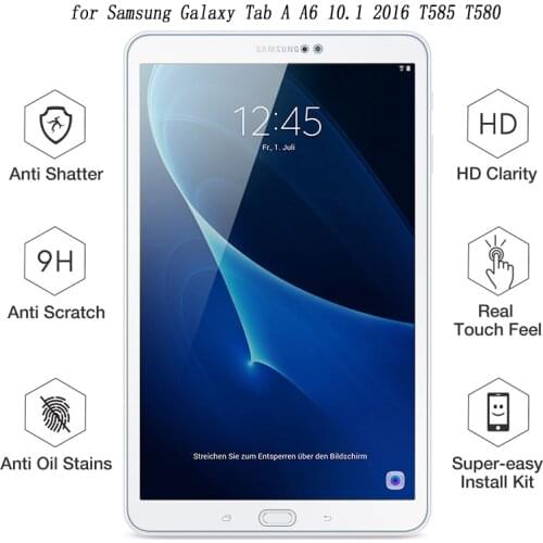 9H Premium Tempered Glass For SM-T580 Screen Protector for Samsung Galaxy Tab A A6 10.1" 2016 T585 Protective Glass Film Cover