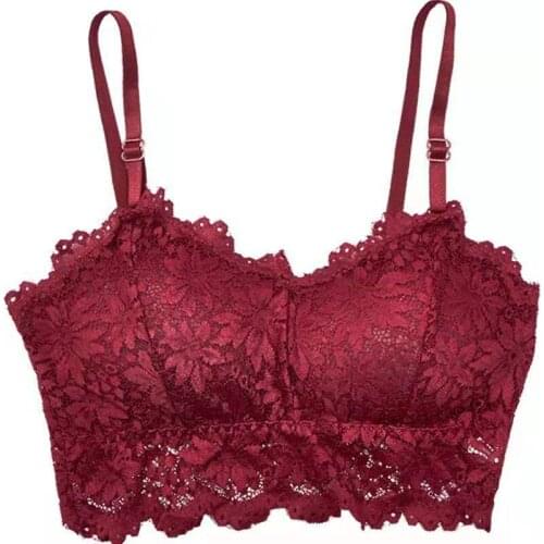 Sanderala Lace Bra Women Bralette Sexy Lingerie Underwear Wireless Padded Seamless Ultra Strap Padded Woman Active Soft