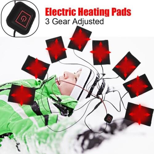 1PC Cotton Heating Pad USB Heated Plate Jacket Coat Vest Outdoor Winter Warm Back Neck Fast-Heating