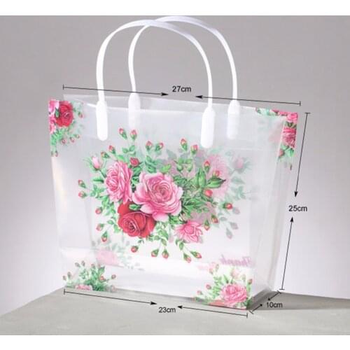 100pcs/lot) high quality waterproof transparent PVC cosmetic bag for gift shopping