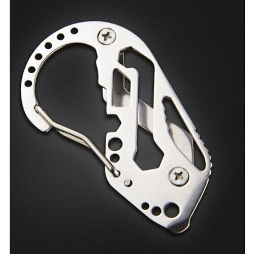 2018 DIY EDC Pocket Key Organize Smart key chain Wallets Portable Compact Stainless Steel key chain Multi-functional Smart Clip