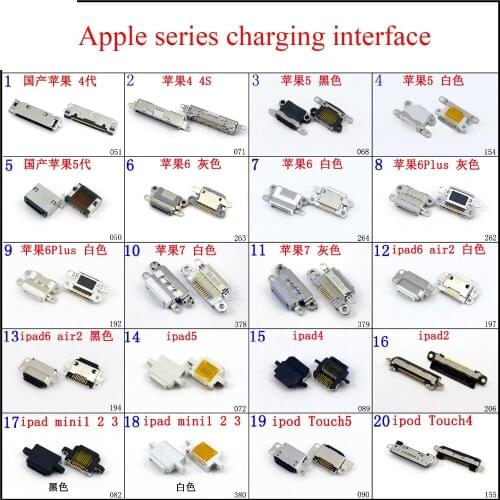 22 Style Apple 4S 5 5S 6 6S Plus 7 ipad USB port iphone charging interface tail plug