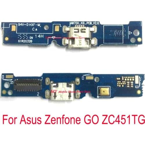 5 PCS USB Charging Port Connector Dock Microphone Board Flex Cable For Asus Zenfone Go ZC451TG 4.5 Inch USB Charger Board Flex