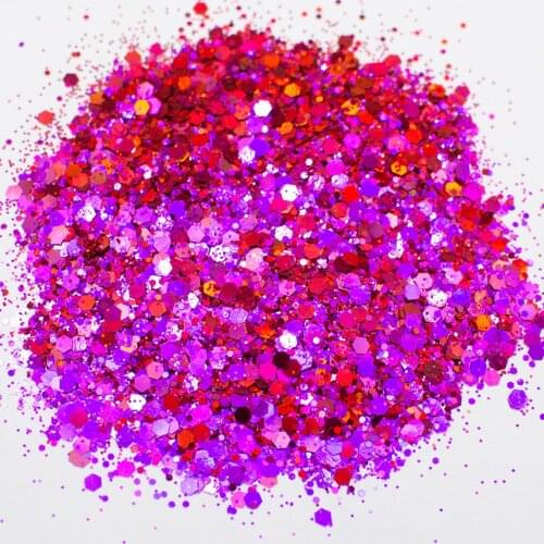 Bubblegum chameleon Chunky glitter , colour shift Nail GLITTER 3-in-1 Small Color-Shifting Chameleon Chunky Mix |0.3MM, 1MM 2MM