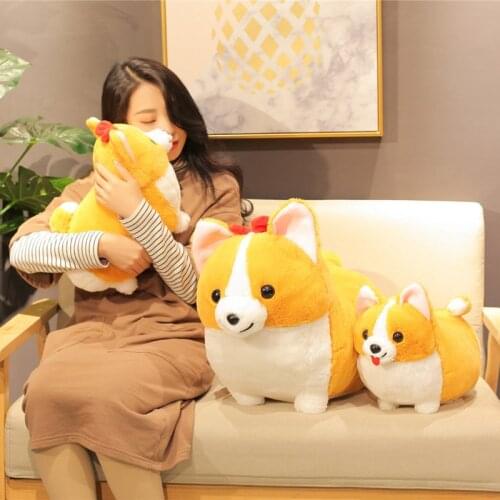 60cm Cute Corgi peluche Toy Stuffed Animals Kawaii Plush Dog Pillow Toys for Kids Girls Birthday Valentine Christmas Gifts