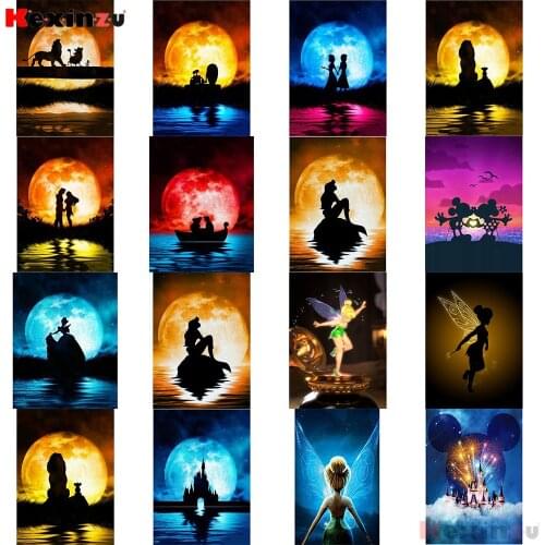 Diamond Embroidery "Black Shadow Cartoon " Diamond Painting Cross Stitch Full Square Round Picture Of Rhinestone Home Decor