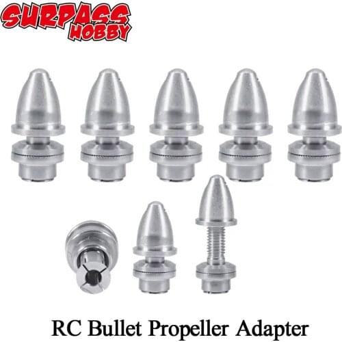 Surpass Hobby 5Pcs RC Aluminum Bullet Propeller Adapter Holder 2mm 2.3mm 3mm 3.17mm 4mm 5mm for Airplane Brushless Motor Prop