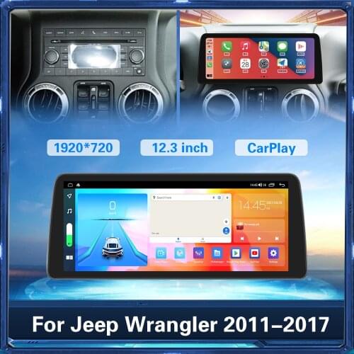 Android Car radio 128GB For Jeep Wrangler 2011-2017 car GPS Navigation Multimedia Player Stereo receiver Head Unit HD screen