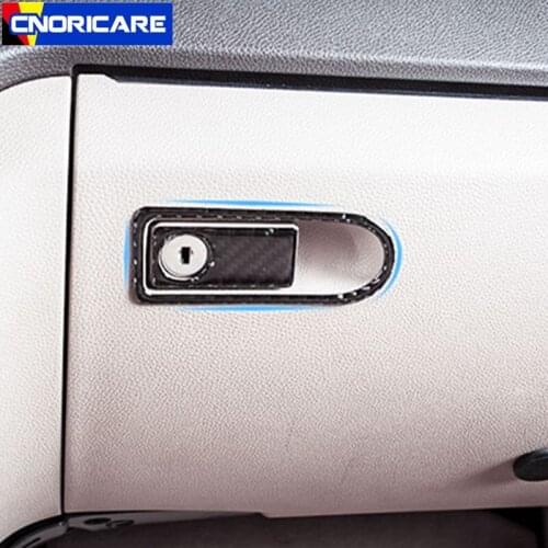 Carbon Fiber Car Copilot Glove Storage Box Switch Decoration Frame Sticker Trim For Mercedes Benz C Class W204 2007-2014