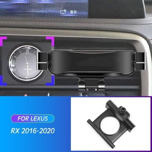Car Mobile Phone Holder For Lexus RX300 RX350 RX450H 2016-2020 Mounts Stand GPS Gravity Navigation Bracket Car Accessories