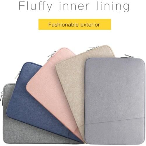 Laptop Sleeve Bag with Pocket for MacBook Air Pro Ratina 11.6/13.3/15.6 inch Notebook Case Cover for Dell HP 11/12/13/14/15 inch