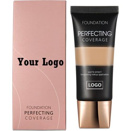 Private Label Liquid Foundation 35ml Soft Tube Full Coverage Oil Control Concealer Matte Concealer Wholesale No Logo Makeup