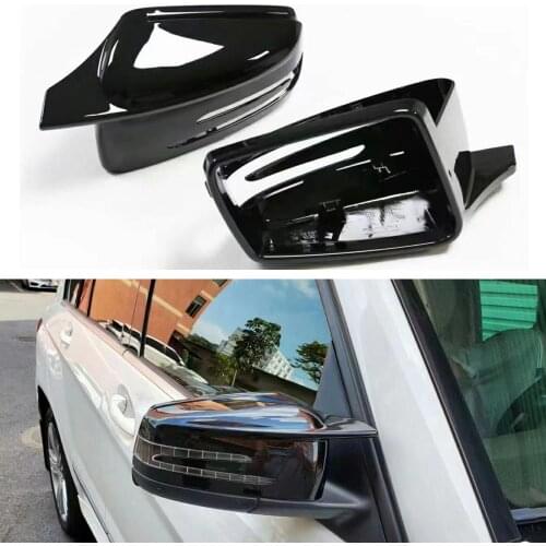 For Mercedes Benz W212 W204 2014-2018 Glossy Black Exterior Car Door Window Side Replacement Rear View Cap Rearview Mirror Cover