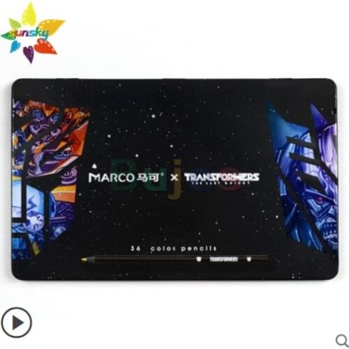 MARCO A3200 IP series 24/36/48 color gift box oily cool black wood color pencil student painting professional art design pencil