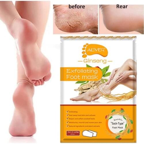 Foot Mask Peeling for Legs Feet Mask Scrub Exfoliating Socks for Pedicure Anti Crack Heel Remove Skin Foot Patch