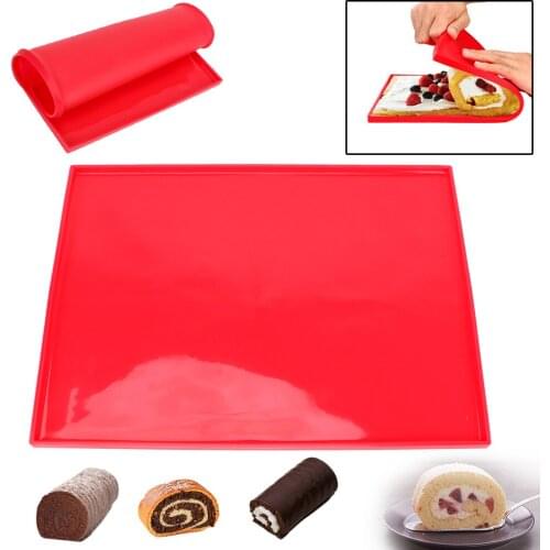 Bakeware DIY Multifunction Cake Pad Non-Stick Baking Mat Silicone Oven Liner Swiss Roll Pad