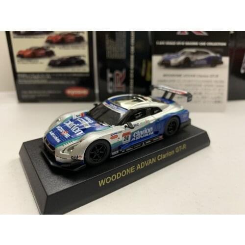 1/64 KYOSHO WOODDNOE ADVAN CLARION GT-R Nissan R35 float 24 Collection die-cast alloy car decoration model toys