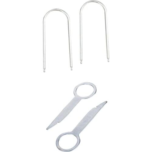 2pcs a Set U Shape Car Radio Audio Stereo Dismounting & Installation Tool CD Player Release Removal Key