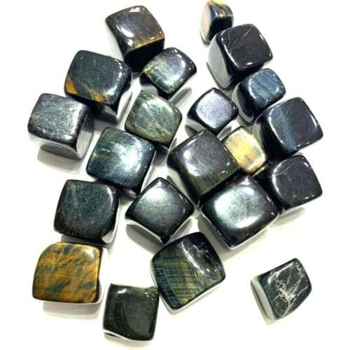 Wholesale 100g Natural Cube Blue Tiger Eye Stones Crystal Gravel Minerals Specimen Stones and Crystals