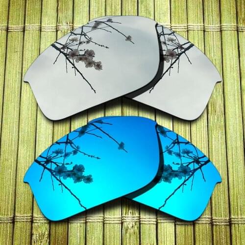 Polarized Replacement Lense For-Oakley Bottle Rocket Sunglasses Frame - Chrome & Blue Combine Options