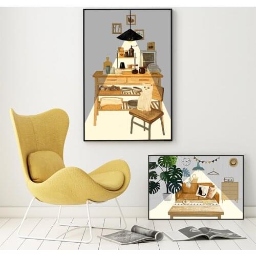 Paint by number art painting by numbers creative animal kitten living room corridor decorative painting