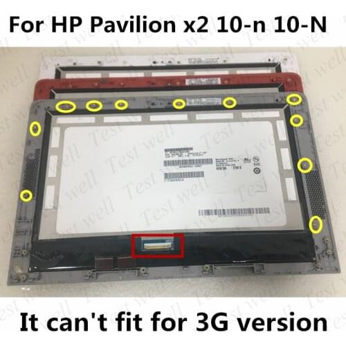 Test well 10.1'' LCD Screen Touch Screen glass Digitizer Assembly 1280X800 FOR HP PAVILION X2 10-N 10N TV101WXM-NP1 B101EAN01.8
