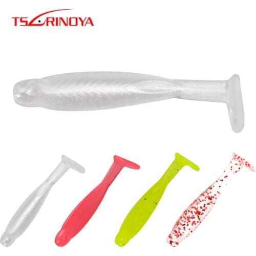 TSURINOYA Fishing Lure TR 0.2g 30mm 10pcs AJING T-tail Soft Lure Rockfish Ocean Rock Bait Luminous Artificial Pike Bait