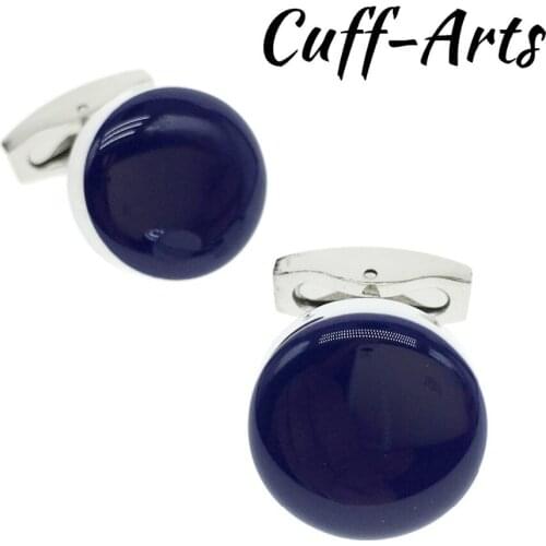 Cufflinks for Men Cufflinks Mens Blue Enamel Tie Clips Simple Elegant Cuff Links Father Day Cufflinks by Cuffarts C20065