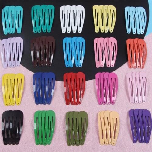 10pcs 5cm Snap Hair Clips for Hair Clip Pins BB Hairpins Color Metal Barrettes for Baby Children Women Girls Styling Accessories