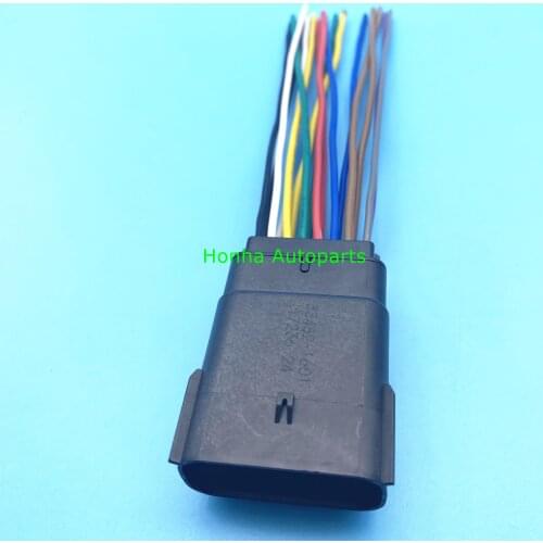 16Pin 33482-1601 male Headlight Socket Automotive Lamp Light Connector For Ford Focus Mondeo EDGE Fiesta 33472-1740 with wire